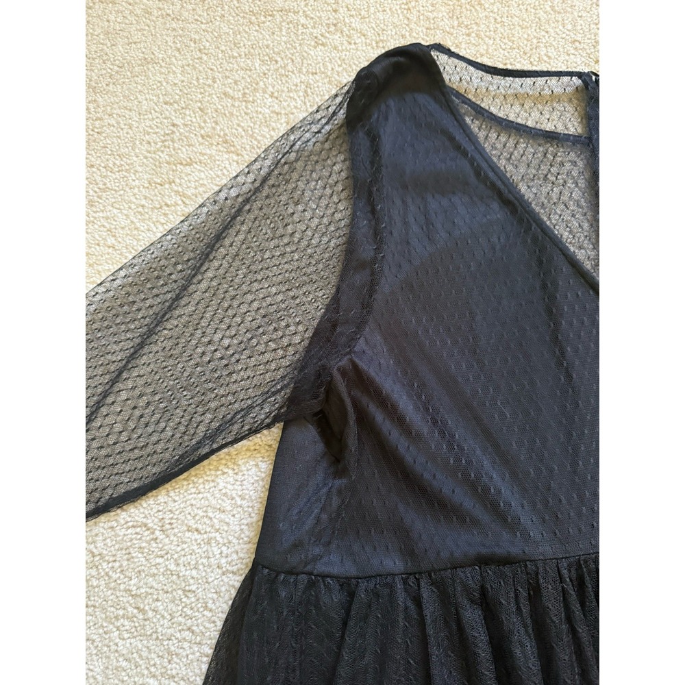 Torrid Black Long Sleeve Mesh & Tulle Dress Size 18 - Picture 7 of 7